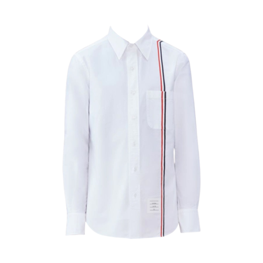Thom Browne RWB Stripe Cotton Shirt White
