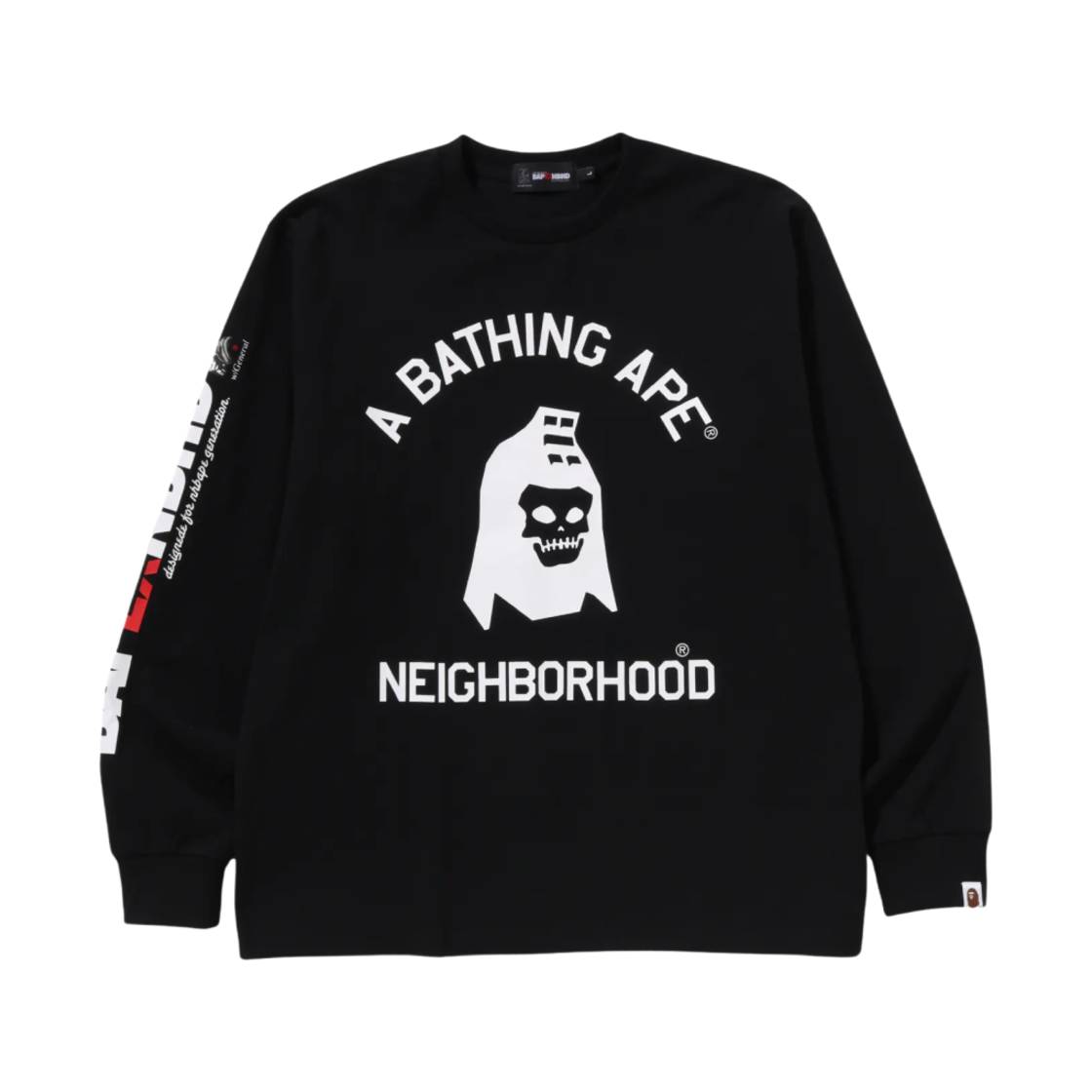 베이프 x 네이버후드 롱슬리브 티셔츠 블랙(BAPE x Neighborhood L/S T-Shirt Black)