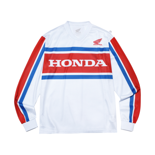 HEF1LS306AWH Honda VTG Track Mesh Long Sleeve_White