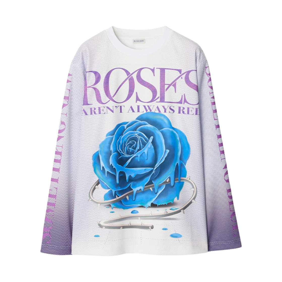 (W) 버버리 로즈 프린트 탑 로얄((W) Burberry Rose Print Top Royal) - 1