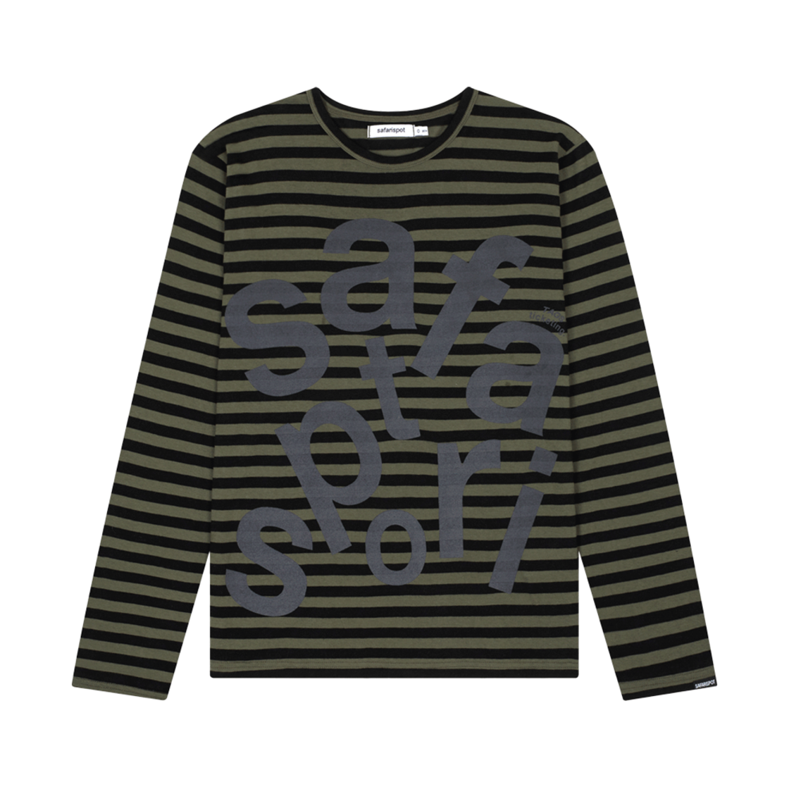 [KREAM 단독] 사파리스팟 티켓팅 스트라이프 보더 롱슬리브 올리브([KREAM 단독] Safarispot Ticketing Stripe Border Long Sleeve Olive)