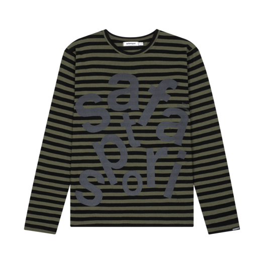 사파리스팟 1/2 티켓팅 스트라이프 보더 후디 그레이