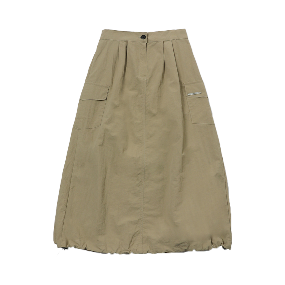 SR24SPSK02BIOS SLOW RECORD HOUSE Nylon Cargo Long Skirt Beige