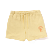 (W) BAPE College Sweat Shorts Yellow