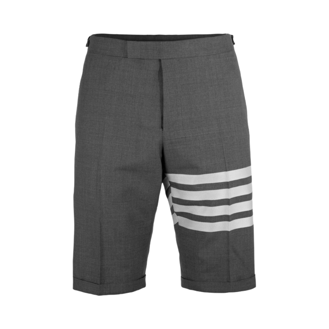 톰브라운 플레인 위브 수팅 사선 쇼츠 미디움 그레이(Thom Browne Plain Weave Suiting 4-Bar Shorts Medium Grey) - 1