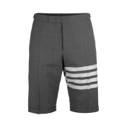 Thom Browne Plain Weave Suiting 4-Bar Shorts Medium Grey