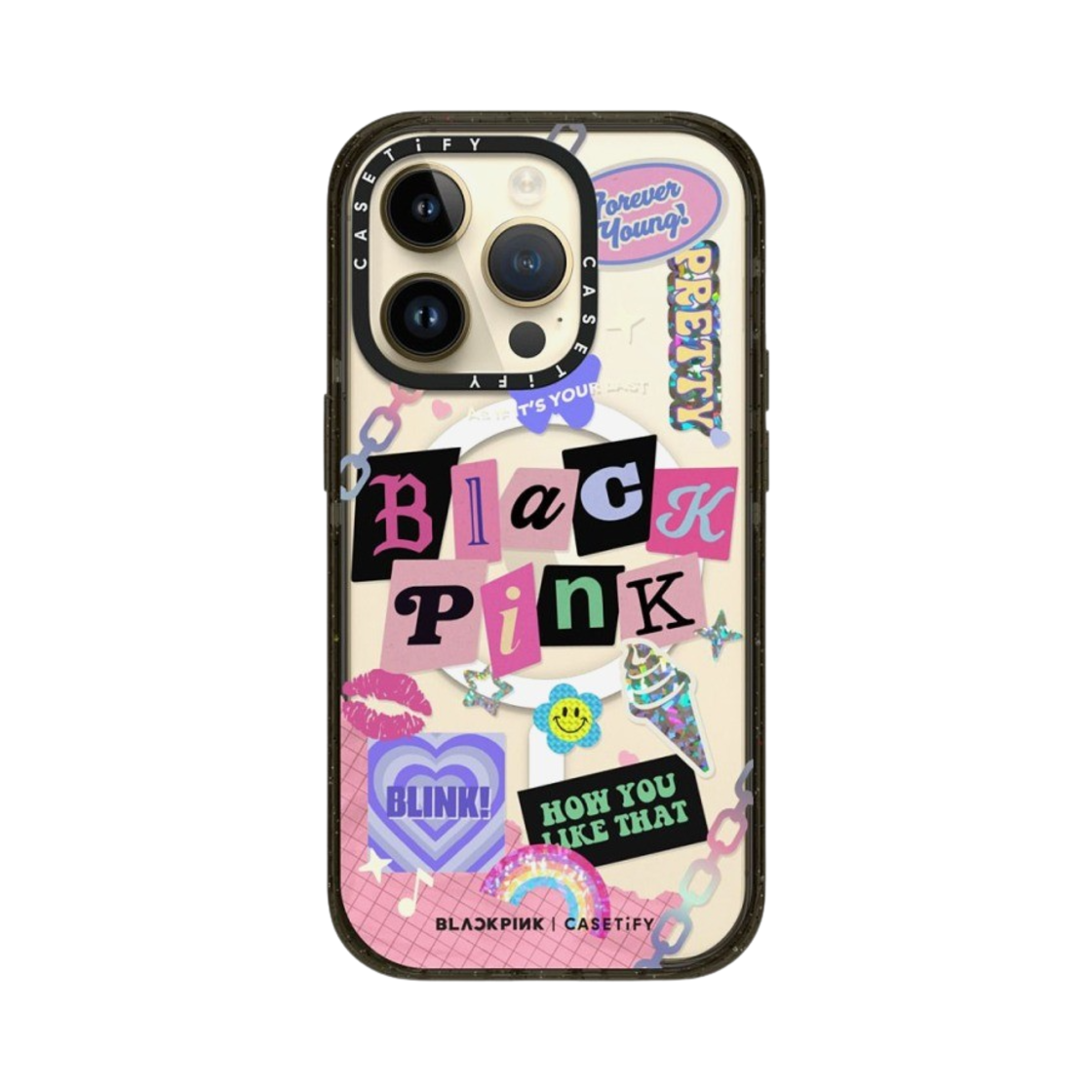 케이스티파이 x 블랙핑크 아이폰 다이어리 스티커 맥세이프 임팩트 케이스 클리어 블랙(Casetify x Blackpink iPhone Diary Stickers MagSafe Impact Case Clear Black) - 4