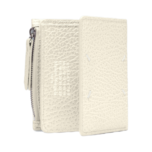 Maison Margiela Leather Flap Wallet Greige