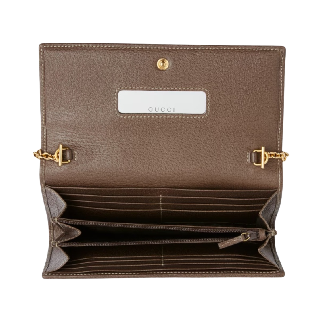 구찌 오피디아 GG 체인 지갑 베이지 에보니 브라운(Gucci Ophidia GG Chain Wallet Beige Ebony Brown) - 3