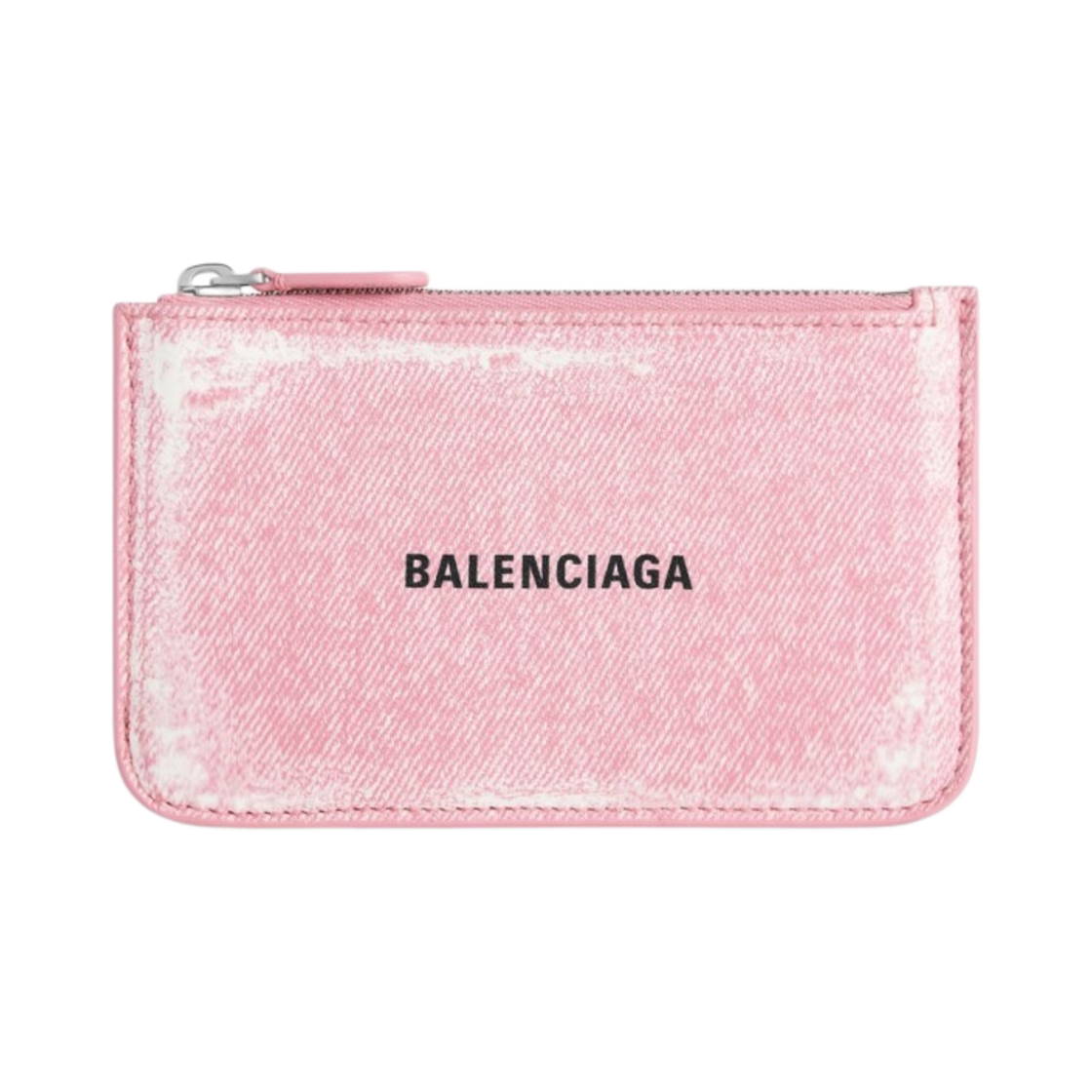 발렌시아가 데님 프린트 캐쉬 라지 롱 코인 카드 홀더 핑크(Balenciaga Cash Large Long Coin and Card Holder in Denim Print Pink) - 1