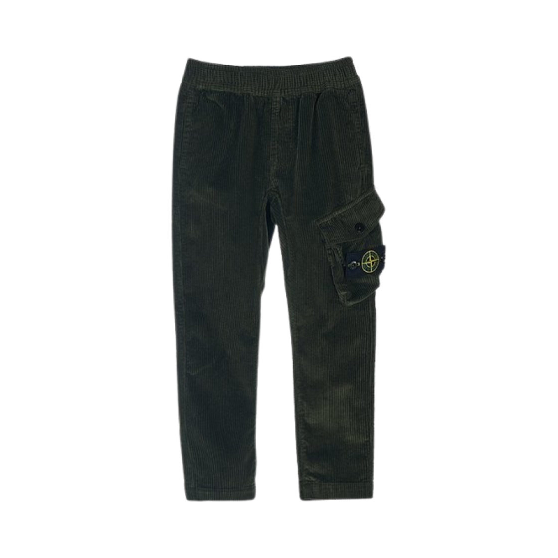 771630403-V0058 (Kids) Stone Island 30403 Wappen Logo Cargo Pants Olive Green - 22FW