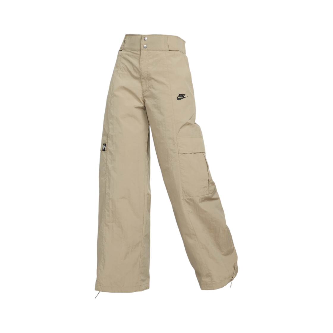 (W) 나이키 NSW 오버사이즈드 하이 웨이스트 우븐 팬츠 카키 - 아시아((W) Nike NSW Oversized High Waisted Woven Pants Khaki - Asia) - 1