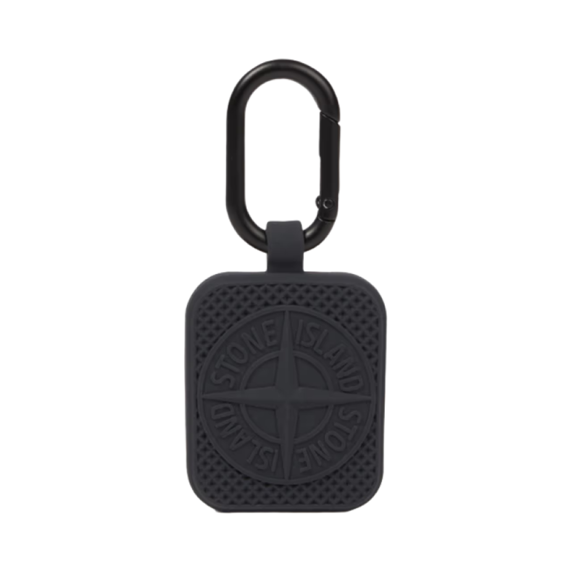 K1S1598000-04S0209-V0062 Stone Island 9800004 Rubberised Silicone Airtag Holder with Carabiner Lead Grey - 25SS