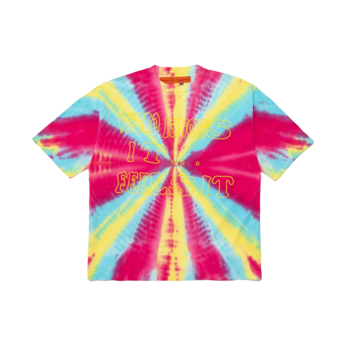 CP07CS001 Cactus Plant Flea Market Who Knows It Crop T-Shirt Pink