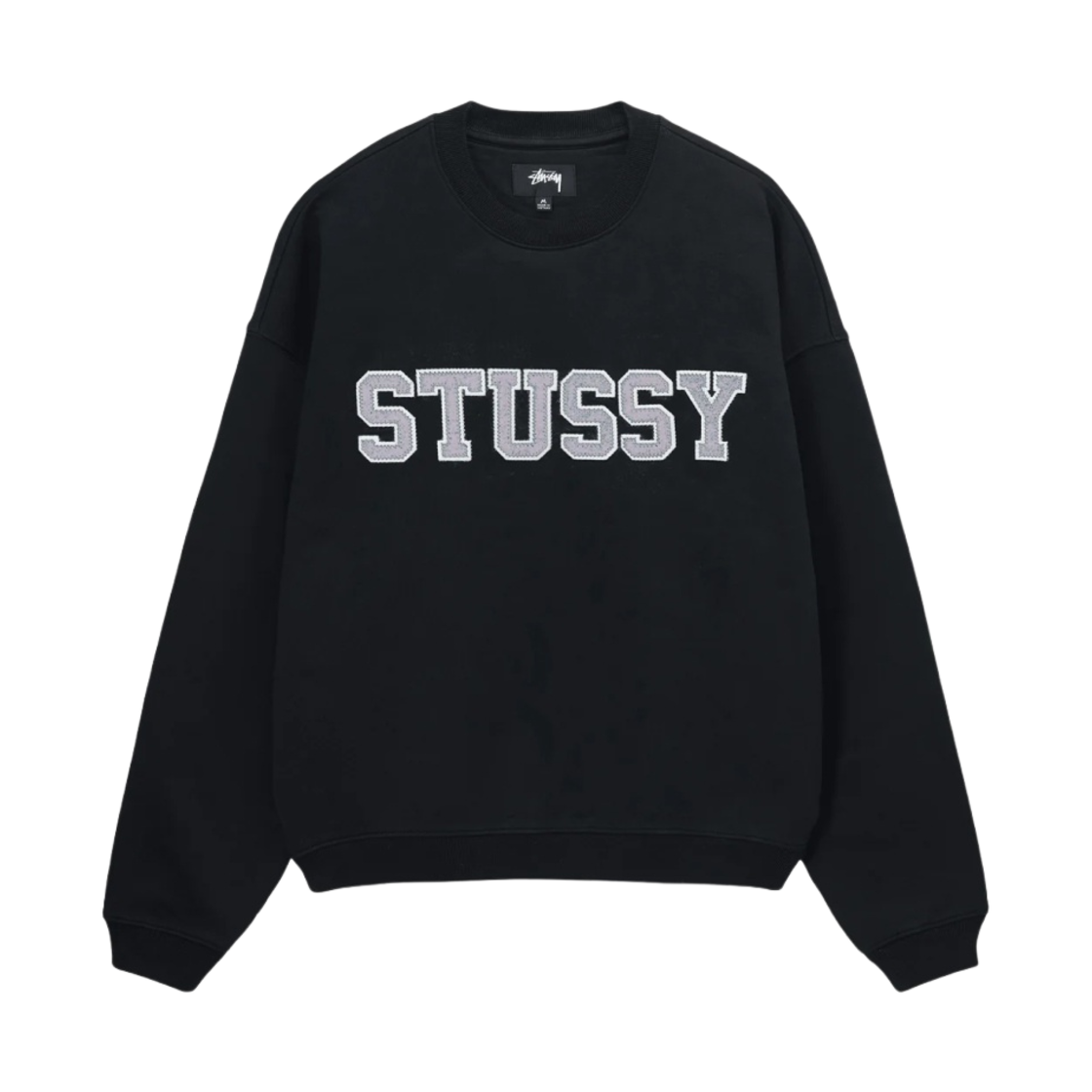 스투시 릴렉스드 오버사이즈드 크루넥 블랙