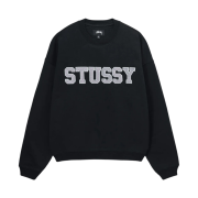 Stussy Relaxed Oversized Crew Black