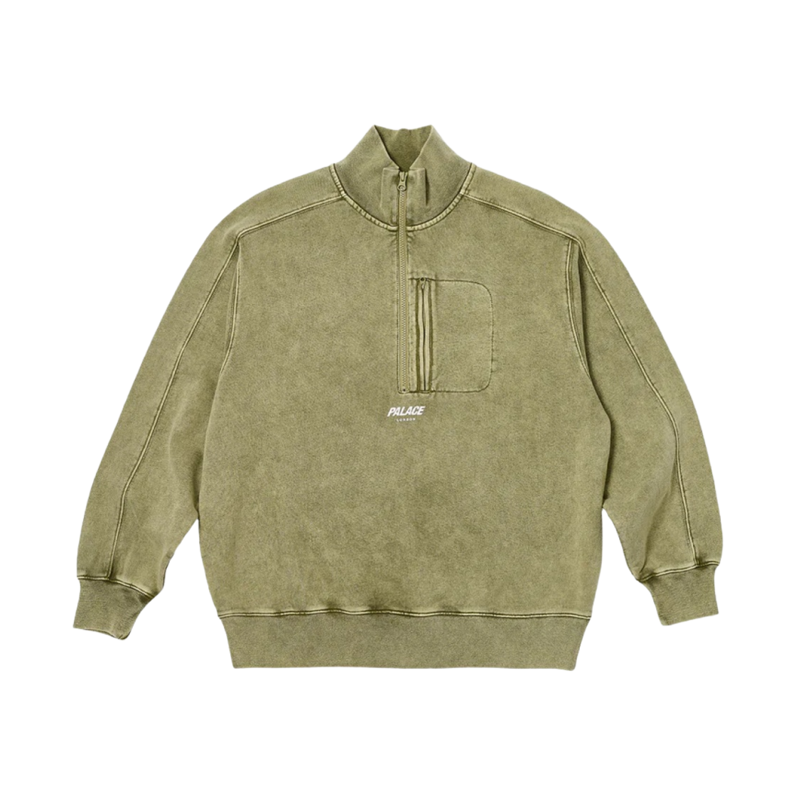 팔라스 워시드 테리 1/2 집 퍼넬 더 딥 그린 - 23SS(Palace Washed Terry 1/2 Zip Funnel The Deep Green - 23SS) - 1