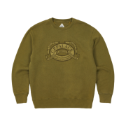 Palace x C.P. Company Classic Over Dyed Crew Sweatshirt Olive - 22FW