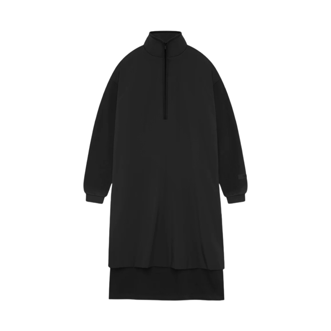 (W) 에센셜 나일론 플리스 모크넥 스웨터 드레스 제트 블랙 - 24SS((W) Essentials Nylon Fleece Mockneck Sweater Dress Jet Black - 24SS) - 1