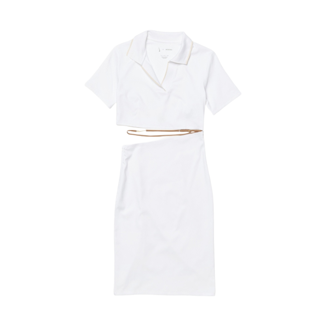DN3239-100 (W) Nike x Jacquemus NRG Short Sleeve Polo Dress White - Asia - 대표 이미지 #1