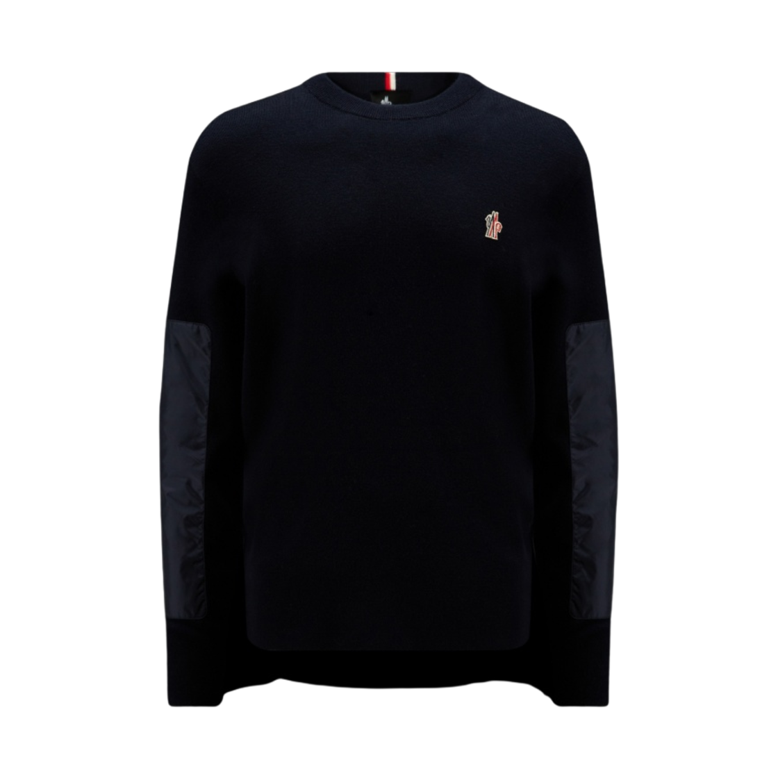 몽클레르 로고 울 스웨터 네이비 블루 - 22FW(Moncler Logo Wool Sweater Navy Blue - 22FW) - 1