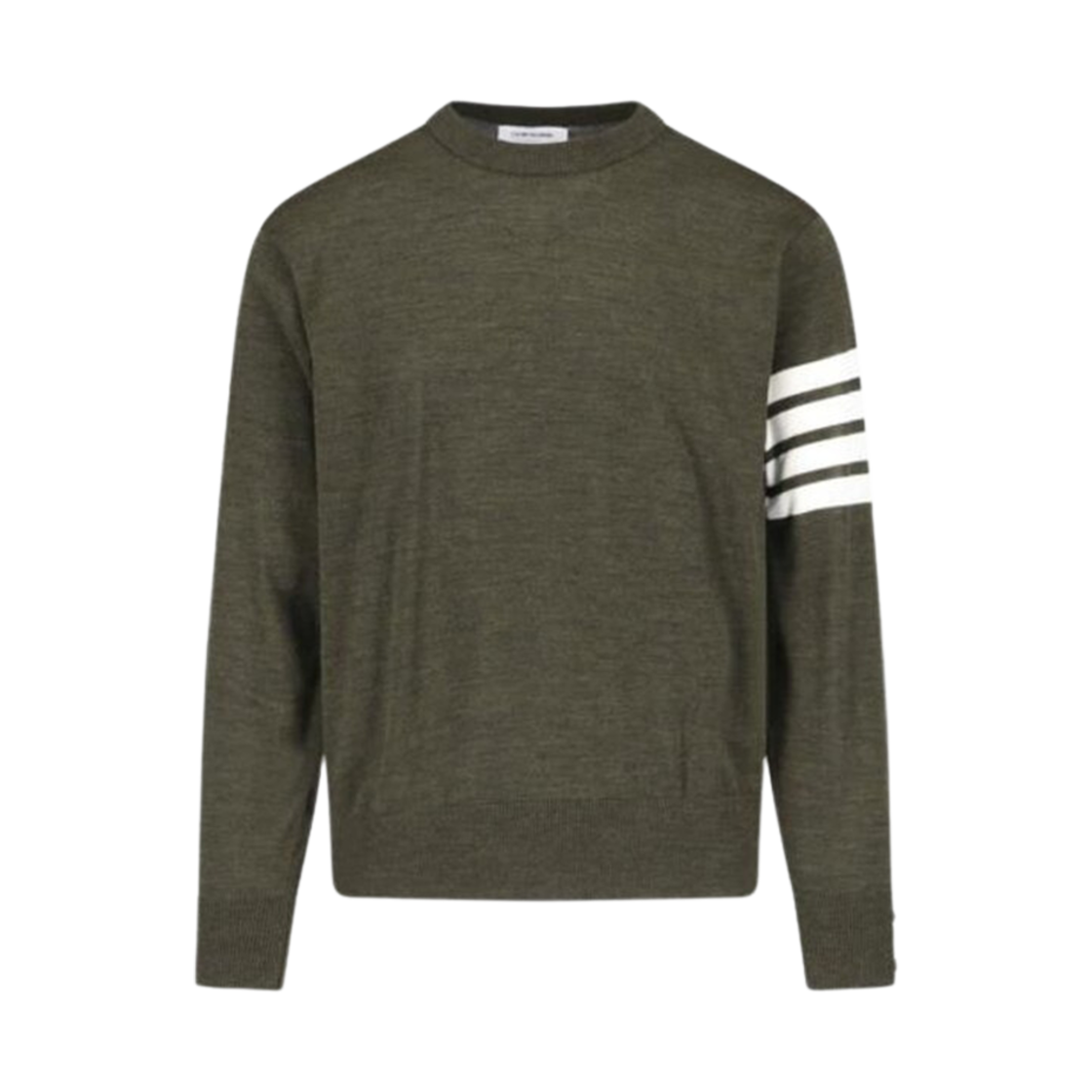 MKA002A-Y1014-322 Thom Browne Fine Merino Wool 4-Bar Pullover Dark Green