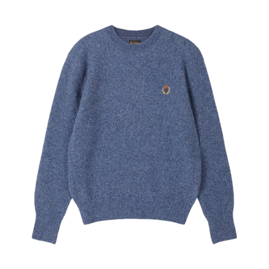 - Heritage Floss Crest Mohair Crewneck Blue
