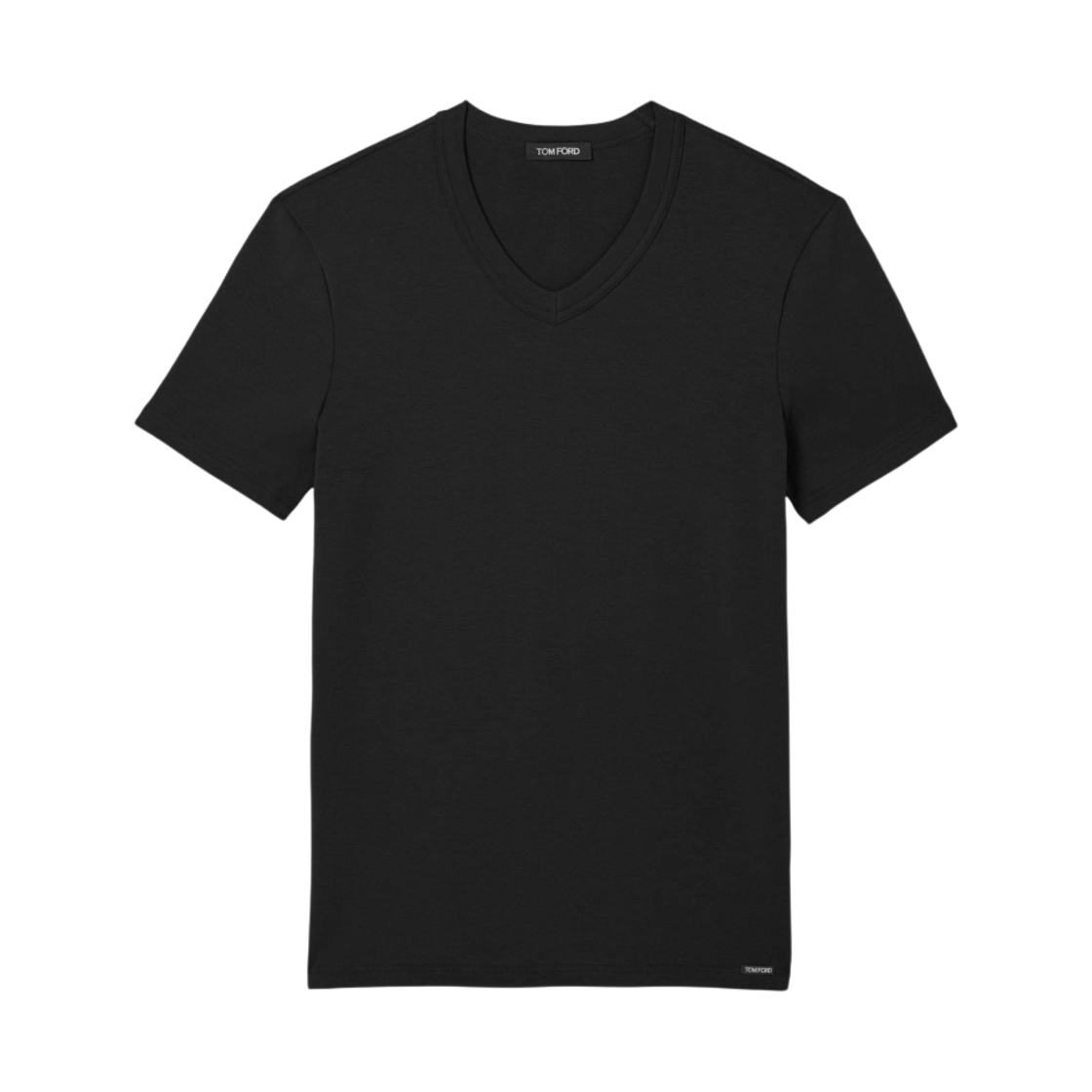 T4M09-104-002 Tom Ford Cotton V-Neck T-Shirt Black