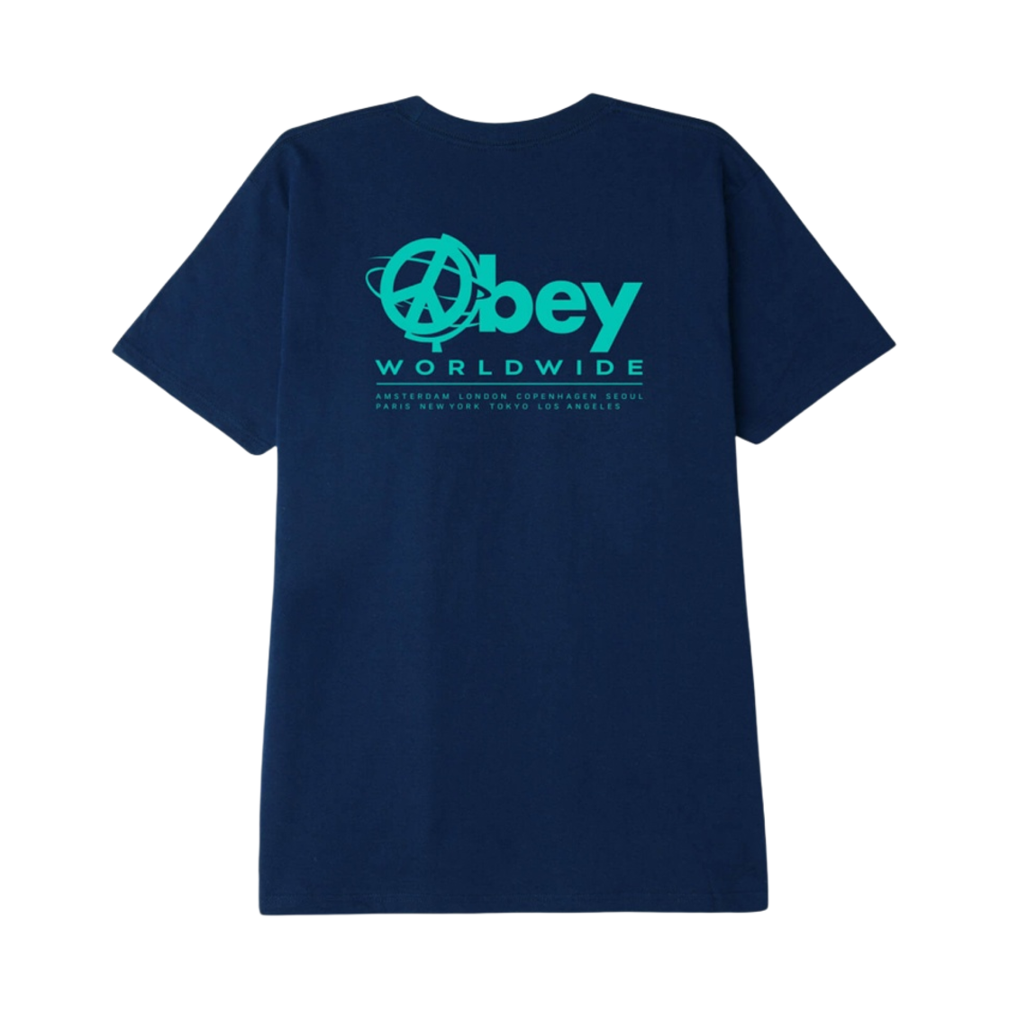 오베이 올 어라운드 더 월드 클래식 티셔츠 네이비(Obey All Around The World Classic T-Shirt Navy) - 1