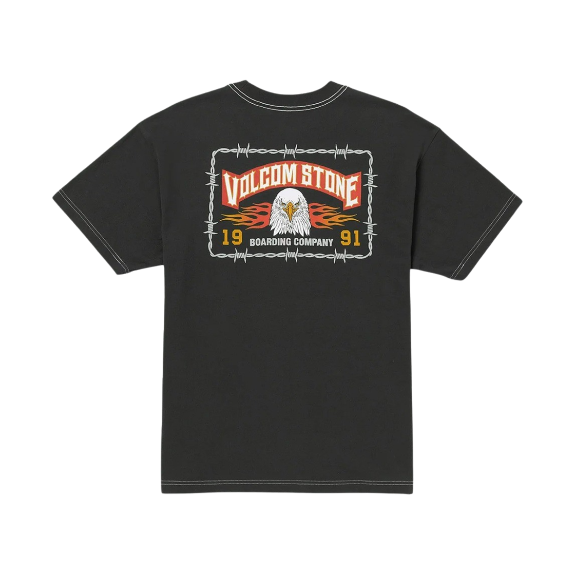 볼컴 BARB 스톤 반팔 티셔츠 블랙