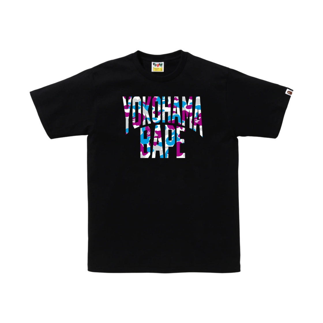 베이프 스토어 요코하마 NYC 로고 티셔츠 블랙 - 요코하마 스토어 한정(BAPE Store Yokohama NYC Logo T-Shirt Black - Yokohama Store Exclusive)