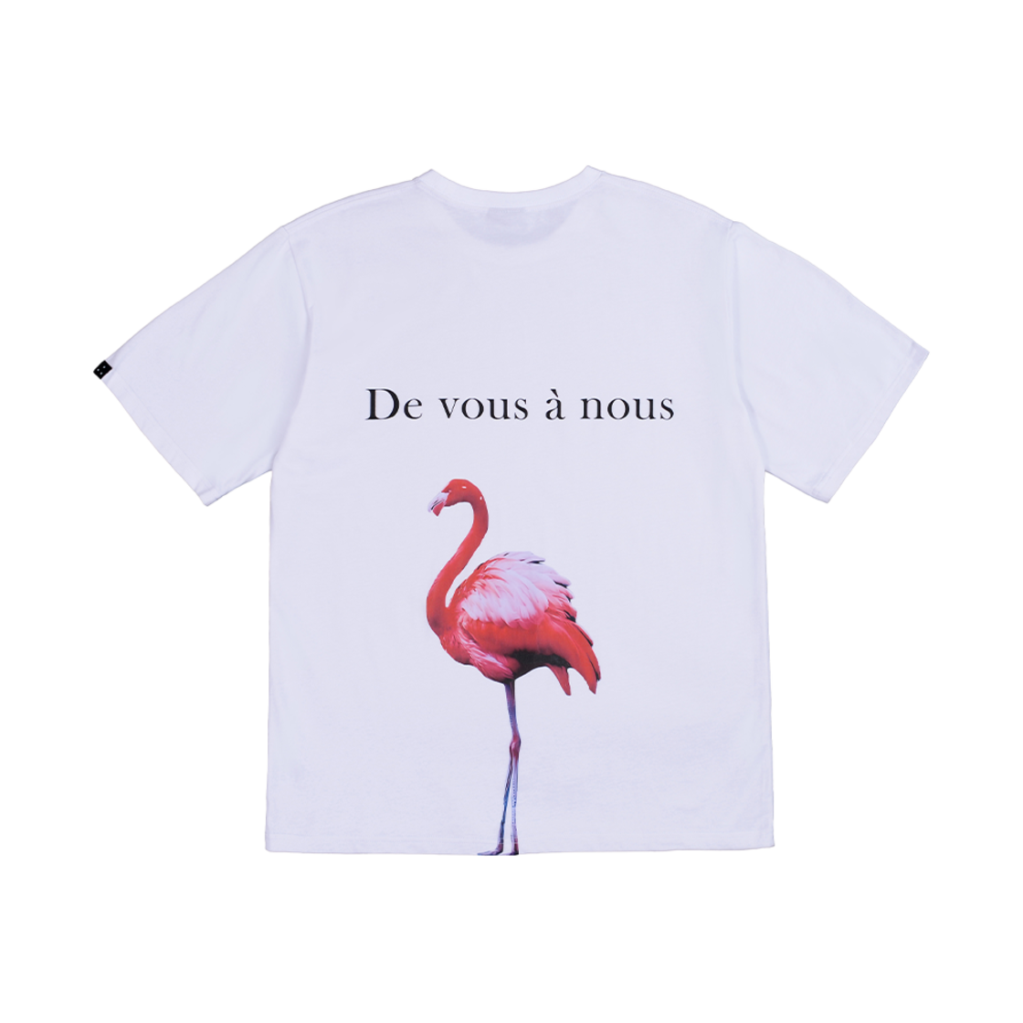 드반 레드 플라밍고 그래픽 티셔츠 화이트(DVAN Red Flamingo Graphic T-Shirt White)