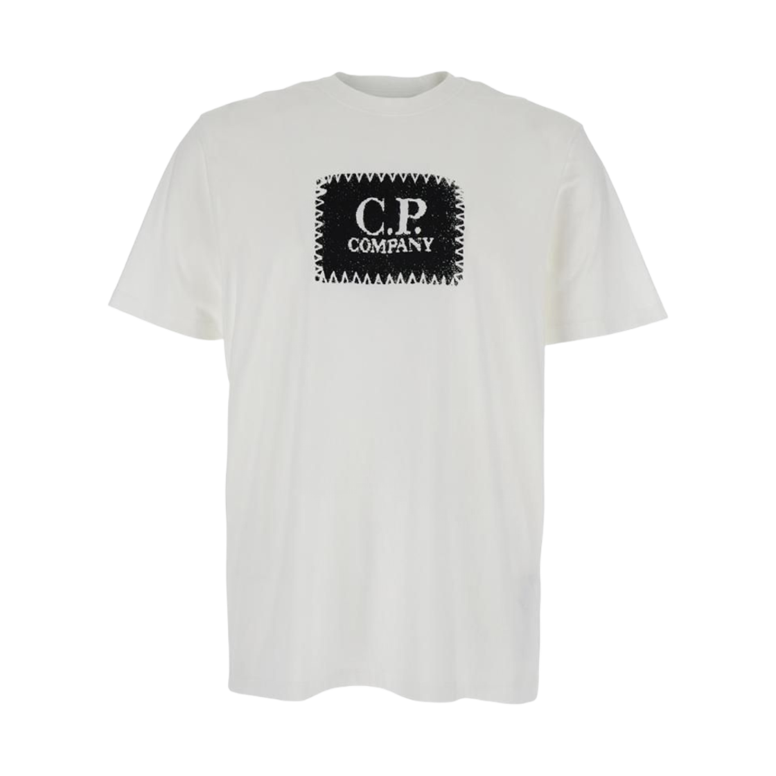 18CMTS029A005100W103 C.P. Company 30/1 Jersey Logo Label T-Shirt White - 25SS