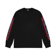 Stussy Youth Brigade Pigment Dyed LS T-Shirt Black