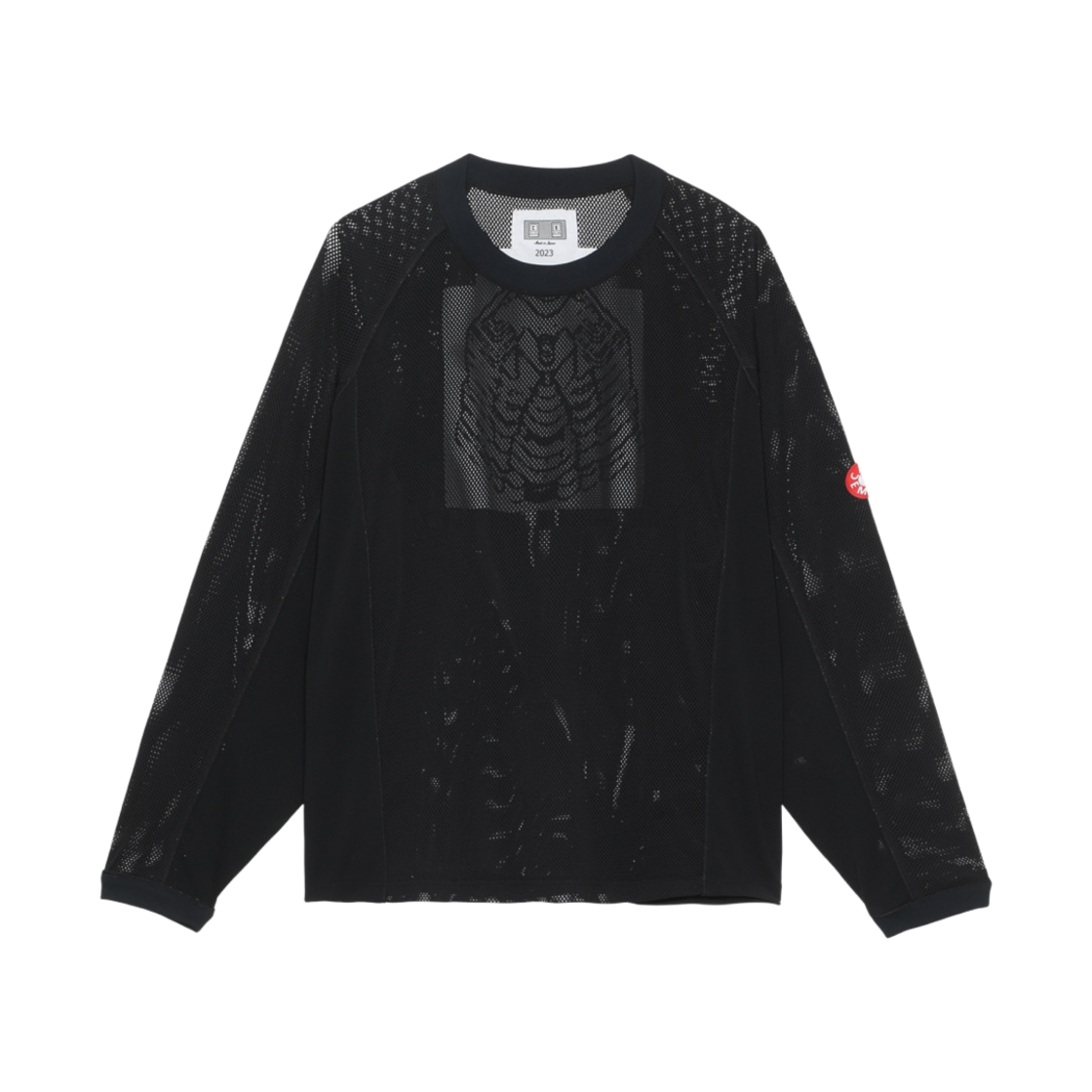 카브엠트 메쉬 래글런 롱슬리브 티셔츠 블랙 - 23SS