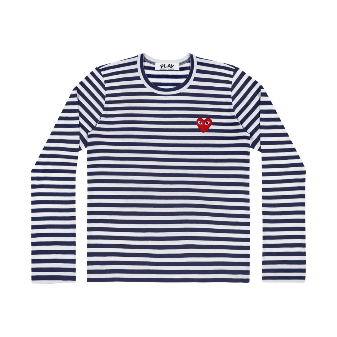 AZ-T010-051-1 Play Comme des Garcons Striped LS T-Shirt Navy White