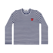 Play Comme des Garcons Striped LS T-Shirt Navy White