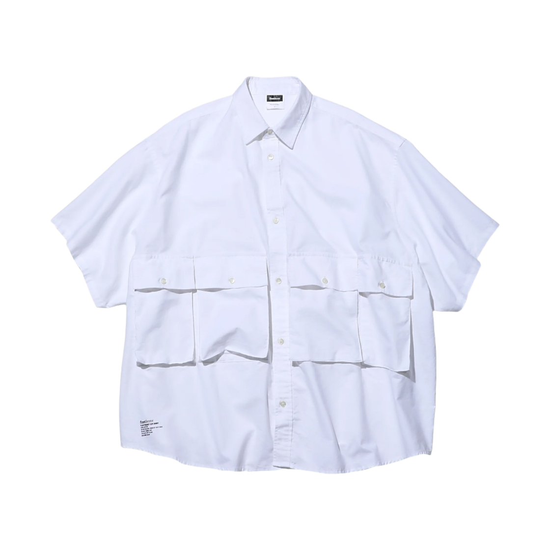 - Fresh Service Oxford Flap Pocket S/S Shirt White