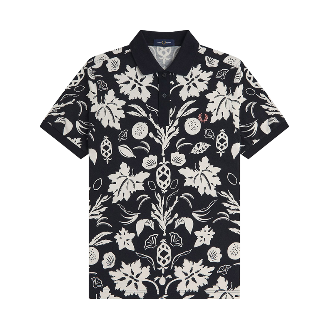프레드페리 보타니컬 프린트 폴로 셔츠 블랙(Fred Perry Botanical Print Polo Shirt Black)