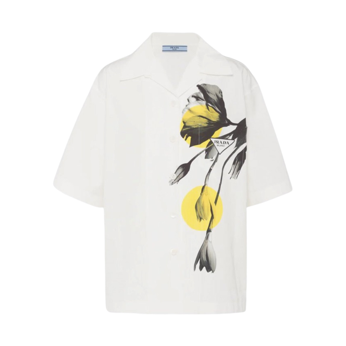 프라다 포플린 튤립 셔츠 블랑코(Prada Poplin Tulip Shirt Blanco) - 1