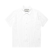 Thevinylhouse Curved Short Sleeve Shirts White