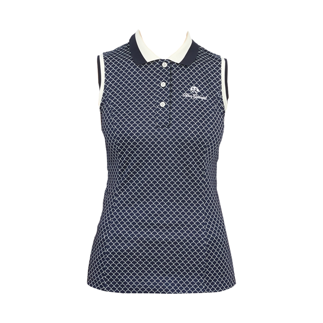 HHW-2A-AP51 (W) Horn Garment Golf Wear Scale Polo Sleeveless Shirt Navy