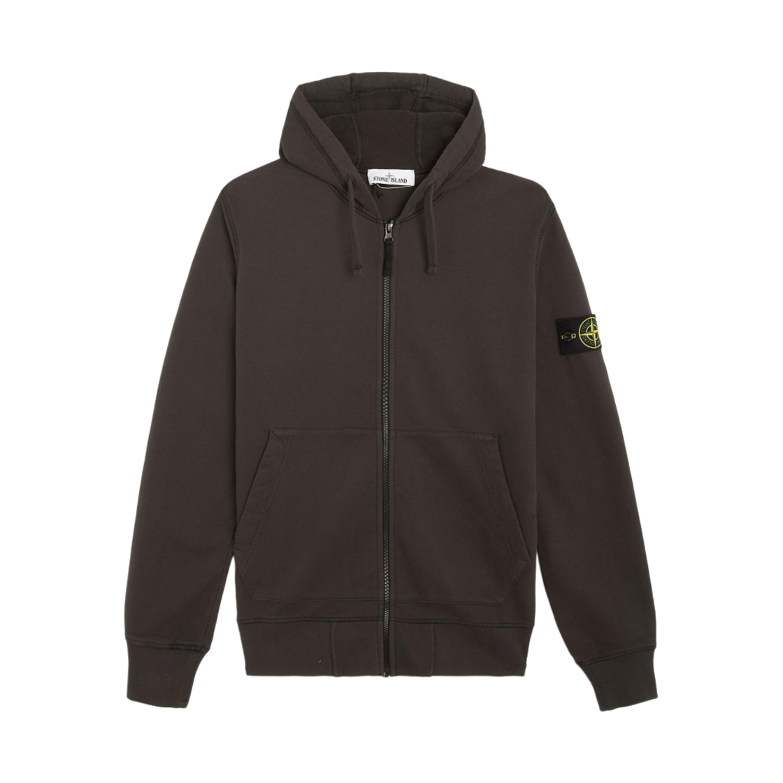 751564220-V0065 Stone Island 64220 Full Zip Hooded Sweatshirt Dark Grey - 21FW