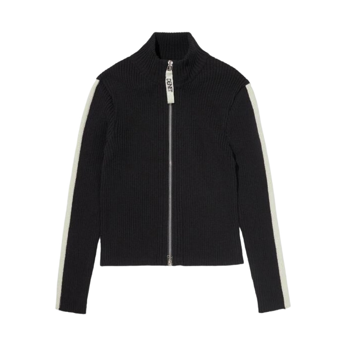 (W) 다이닛 하이 넥 라인 가디건 블랙((W) Deinet High Neck Line Cardigan in Black)