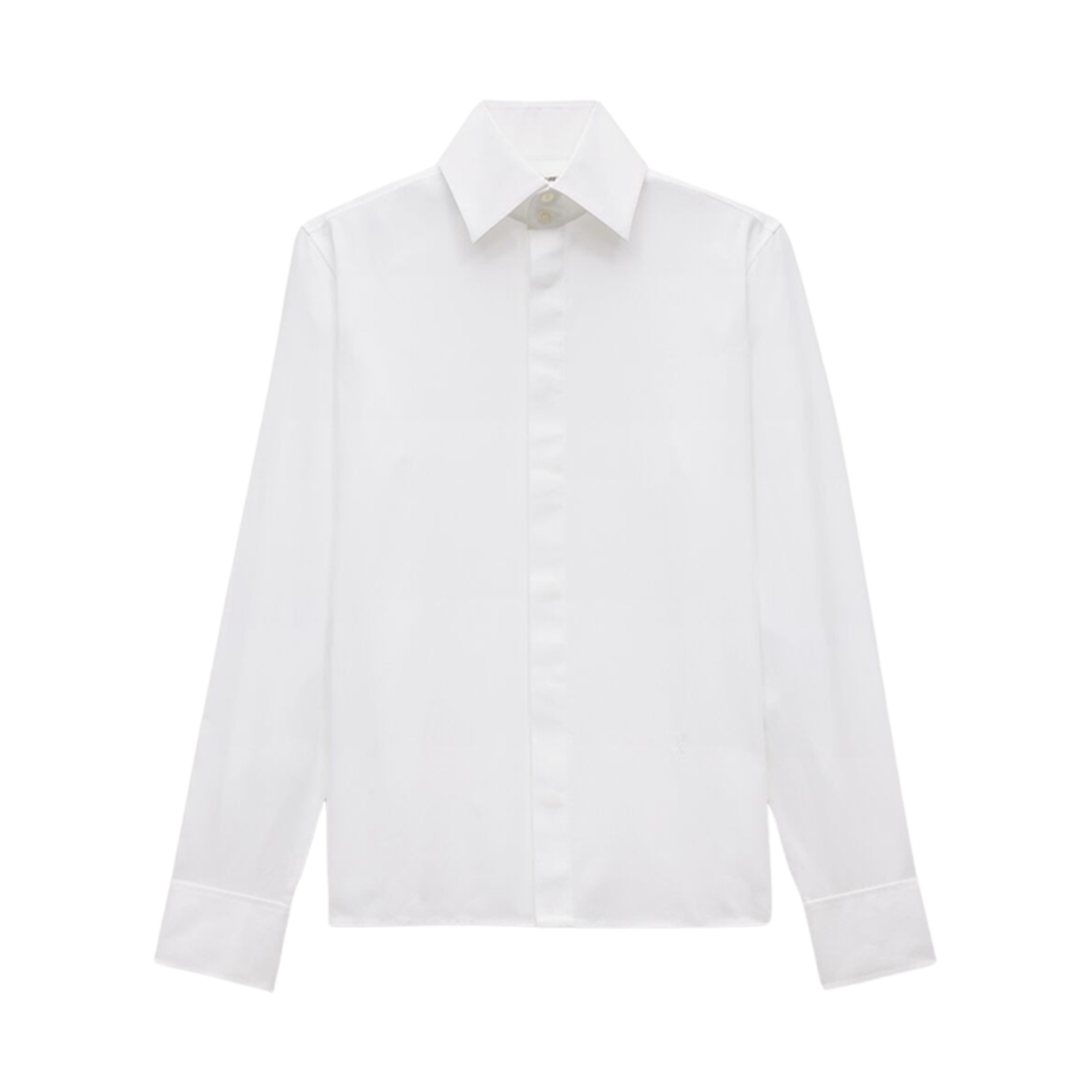 생로랑 셔츠 스트라이프 포플린 블랑