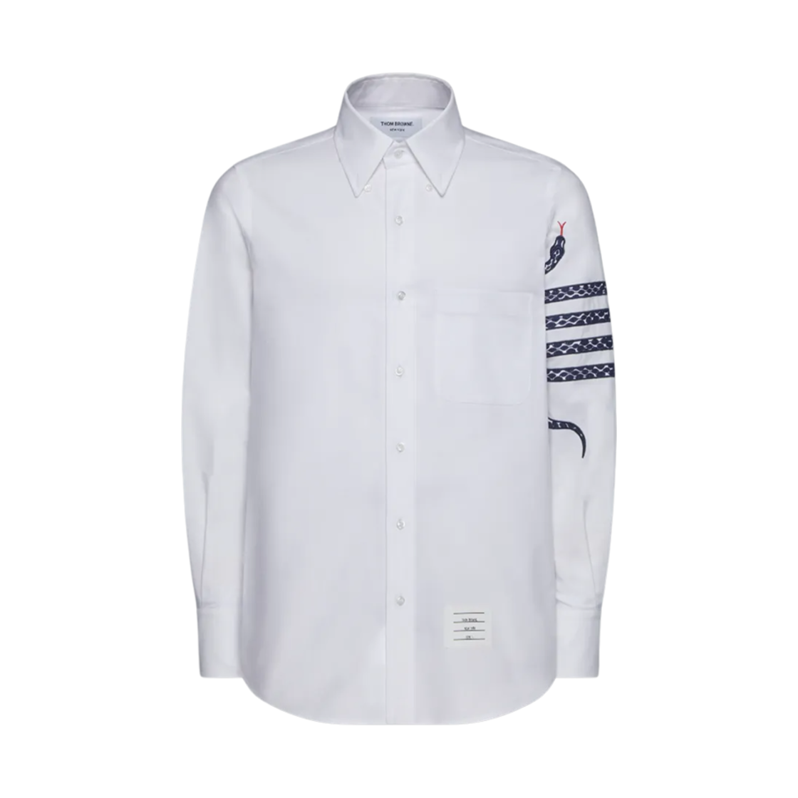 MWL272E-E1193-100 Thom Browne Lunar New Year Straight Fit Denim Shirt White