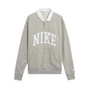 Nike Club Fleece Long Sleeve Fleece Polo Dark Grey Heather - Asia