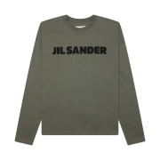 Jil Sander Logo Long Sleeve T-Shirt Thyme Green