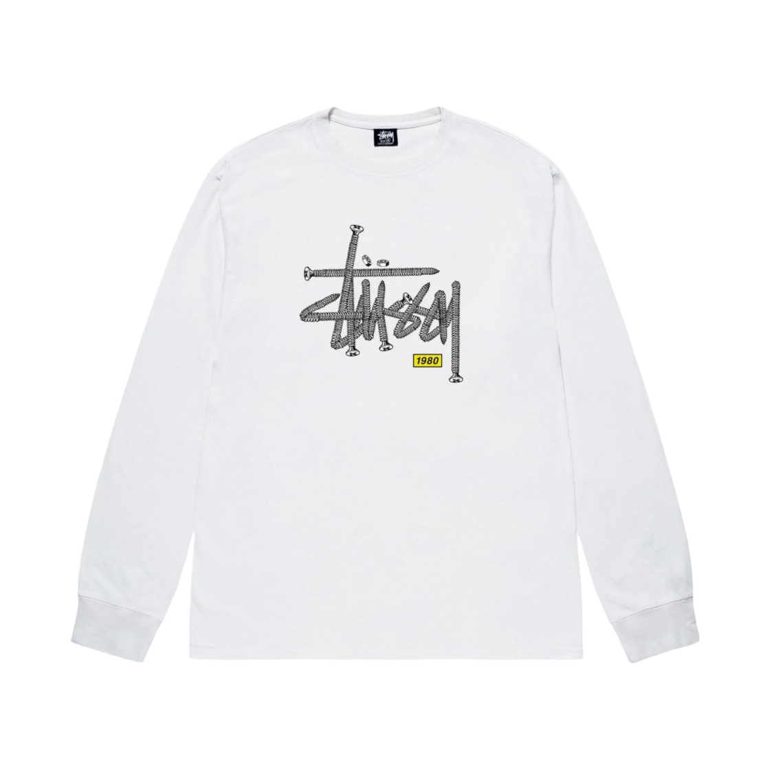 스투시 하드웨어 롱슬리브 티셔츠 화이트(Stussy Hardware LS T-Shirt White) - 1