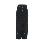 Thug Club Warrior Denim Stud Pants Black